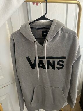 Vans Gray Pullover Hoodie with Black Logo